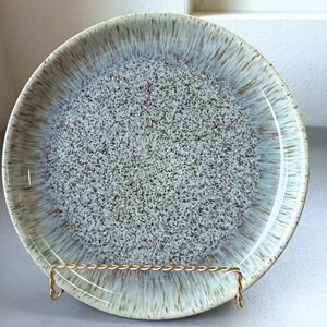 Denby England Speckled Dinner Plate‎ 10" Heavy Lipped Gray Brown Blur Modernist